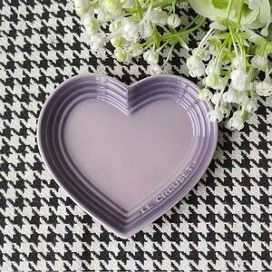 Le Creuset Stoneware Heart Shaped Trinket Dish Plate Tray Bowl